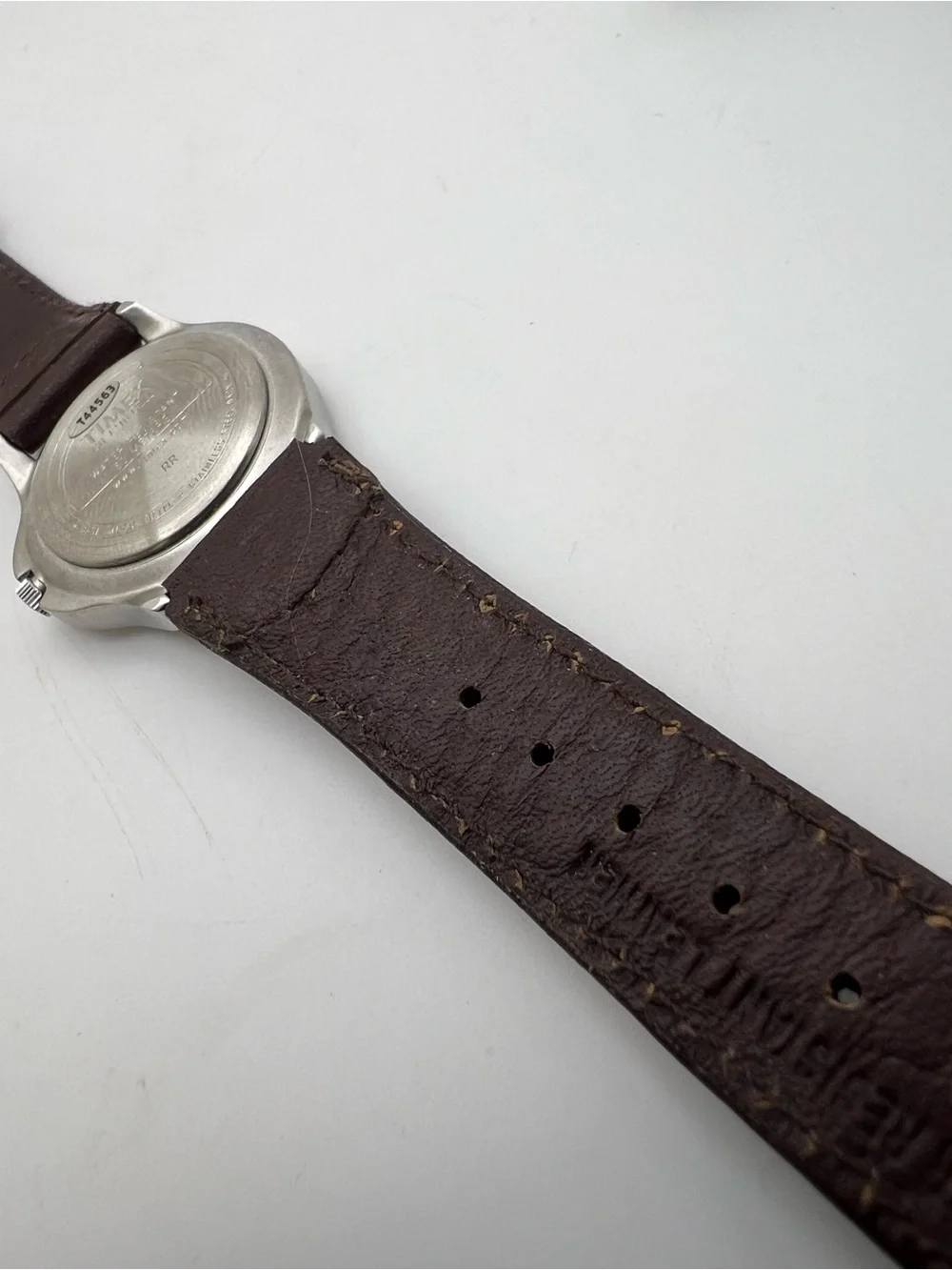 Timex Expedition White Dial with Brown Leather Strap